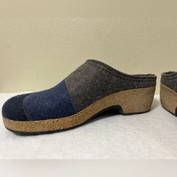 Haflinger Womens GRIZZLY HEELED Demin Blue Clogs Slippers Sz 42 Bratz Y2k Style - Picture 8 of 10